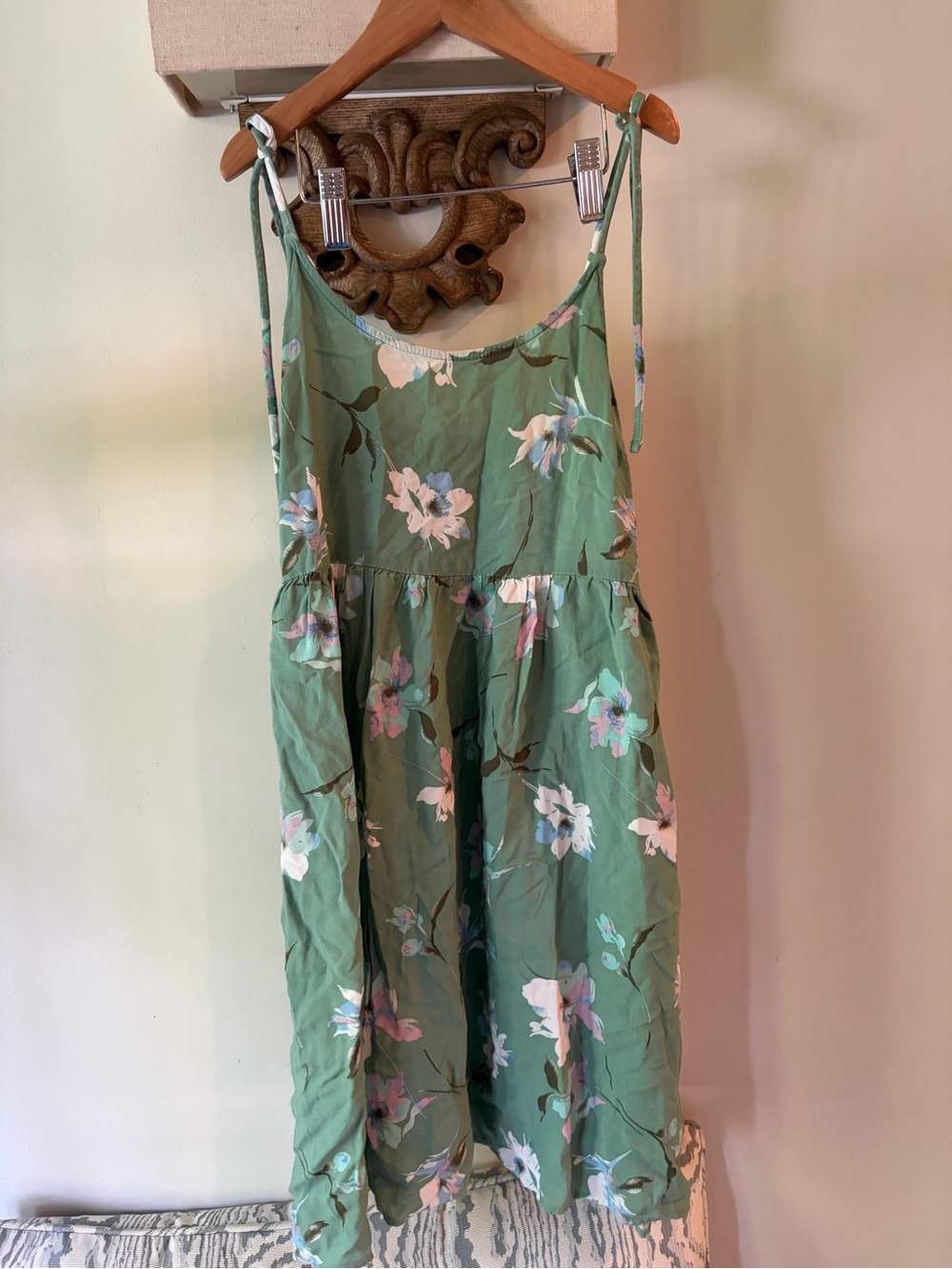 SO Mint Green Floral Cami Dress